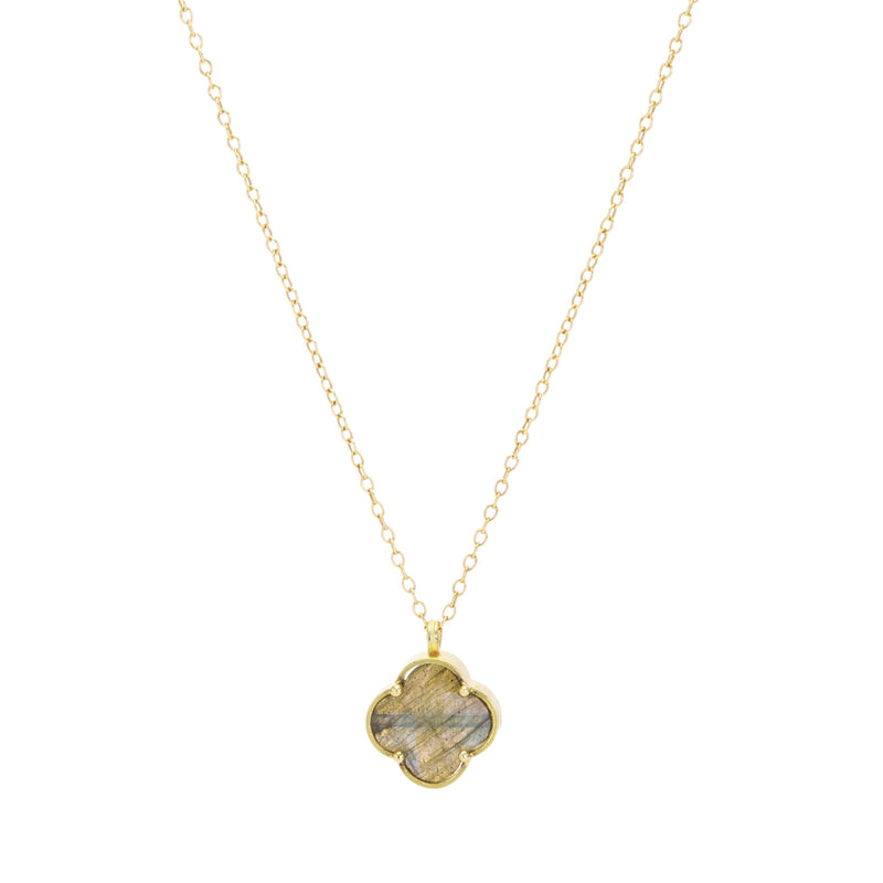 Barbara Heinrich 18k Labradorite Clover Pendant Necklace | Quadrum Gallery
