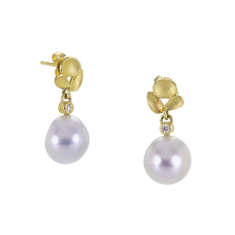 Barbara Heinrich Shell and Pearl Drop Earrings | Quadrum Gallery
