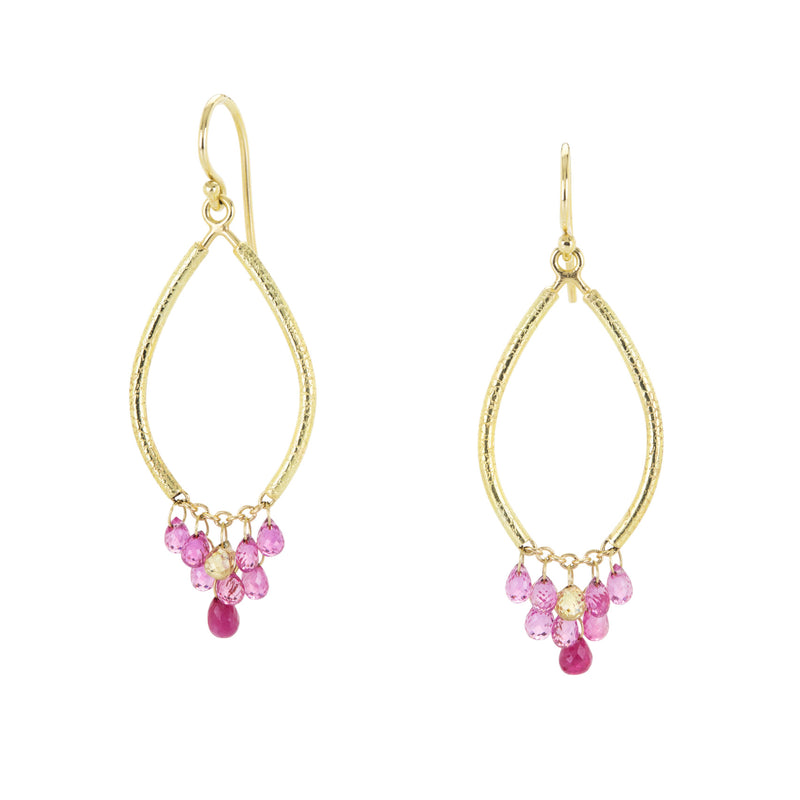 Barbara Heinrich Open Pear Earrings wtih Sapphire Briolettes | Quadrum Gallery