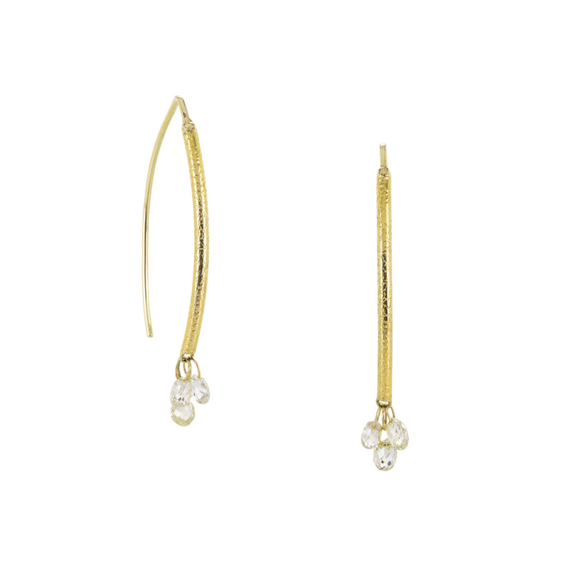Barbara Heinrich 18k Navette Earrings with Lemon Diamonds | Quadrum Gallery