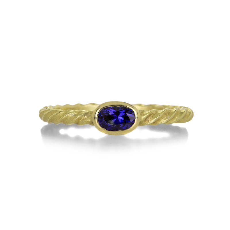 Barbara Heinrich Twist Band with Oval Blue Sapphire | Quadrum Gallery