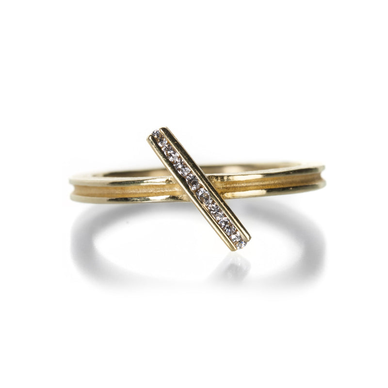 Barbara Heinrich 18k Diamond Diagonal Bar Ring | Quadrum Gallery