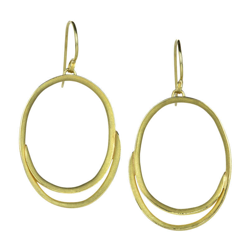 Barbara Heinrich 18k Oval Swirl Drop Earrings | Quadrum Gallery