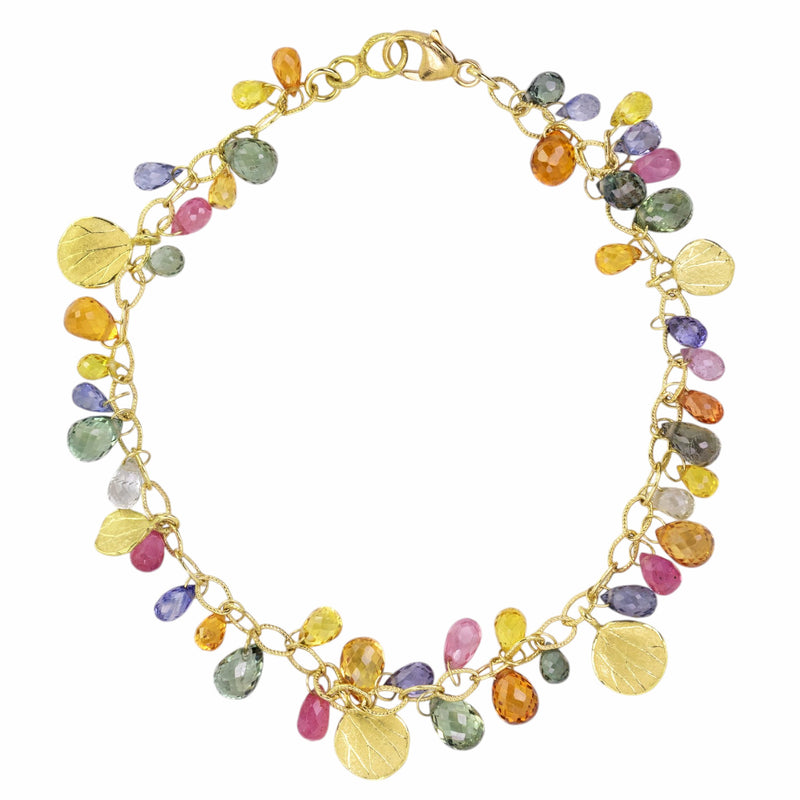 Barbara Heinrich Multicolored Sapphire Briolette Chain Bracelet | Quadrum Gallery