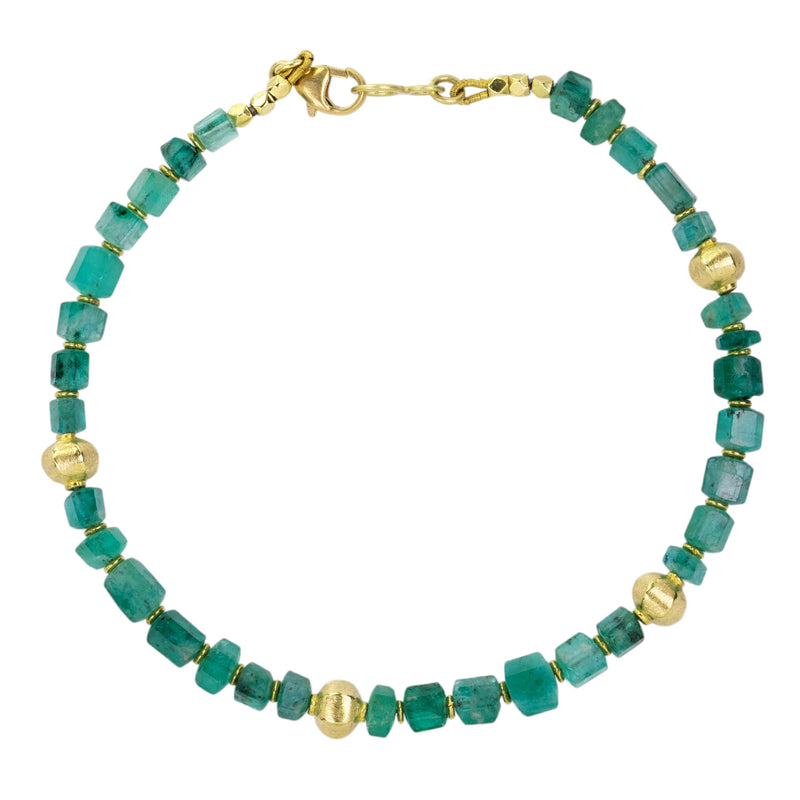 Barbara Heinrich 18k Yellow Gold Emerald Bead Bracelet | Quadrum Gallery