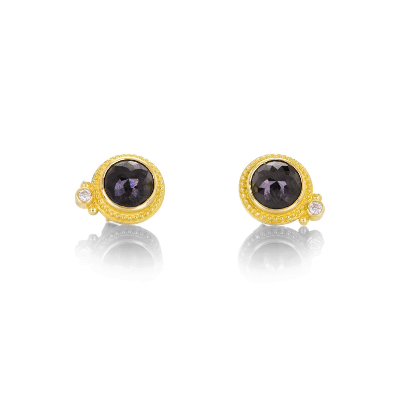 Barbara Heinrich Round Rose Cut Black Diamond Studs | Quadrum Gallery