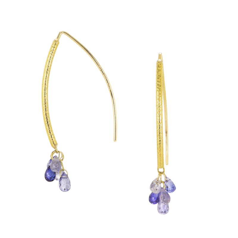 Barbara Heinrich Navette Earrings with Ombre Blue Sapphire Drops | Quadrum Gallery
