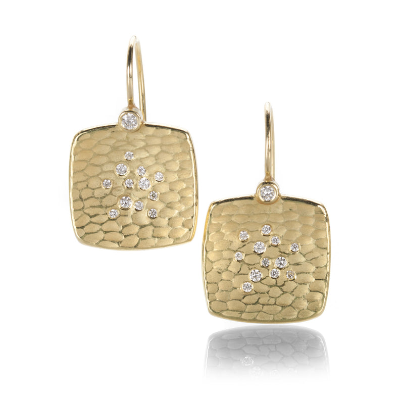 Barbara Heinrich Square Carved Glacier Drop Earrings with Diamonds | Quadrum Gallery