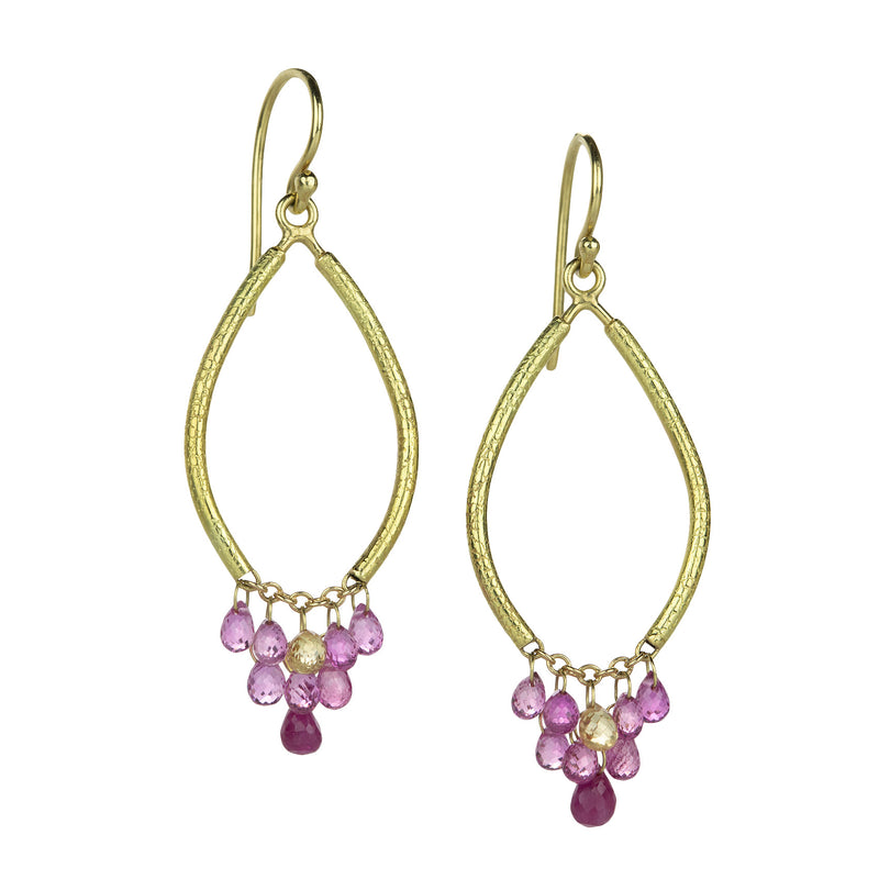 Barbara Heinrich Open Pear Shaped Earrings with Sapphire Drops | Quadrum Gallery
