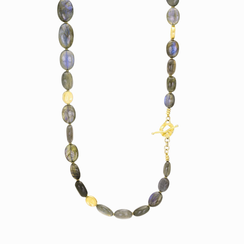 Barbara Heinrich Smooth Oval Labradorite Bead Necklace | Quadrum Gallery