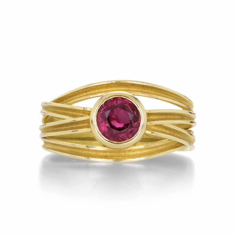 Barbara Heinrich Pink Sapphire Four Ribbon Ring | Quadrum Gallery