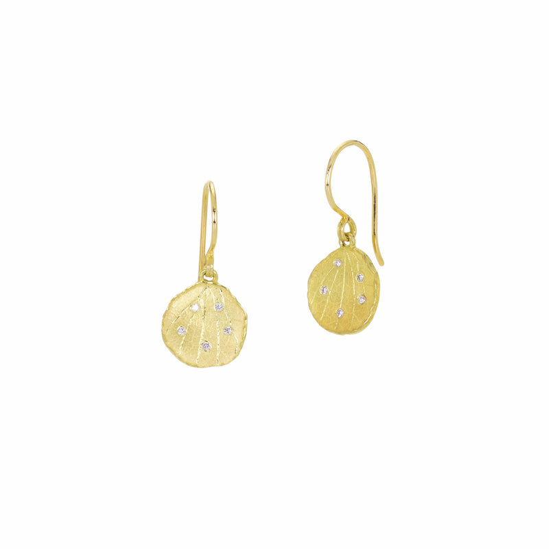 Barbara Heinrich Medium Hydrangea Petal Earrings with Diamonds | Quadrum Gallery