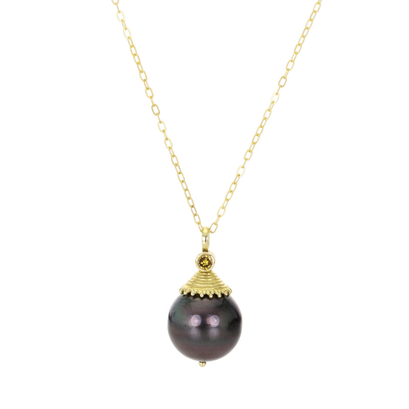 Barbara Heinrich Tahitian Pearl and Brown Diamond Pendant | Quadrum Gallery