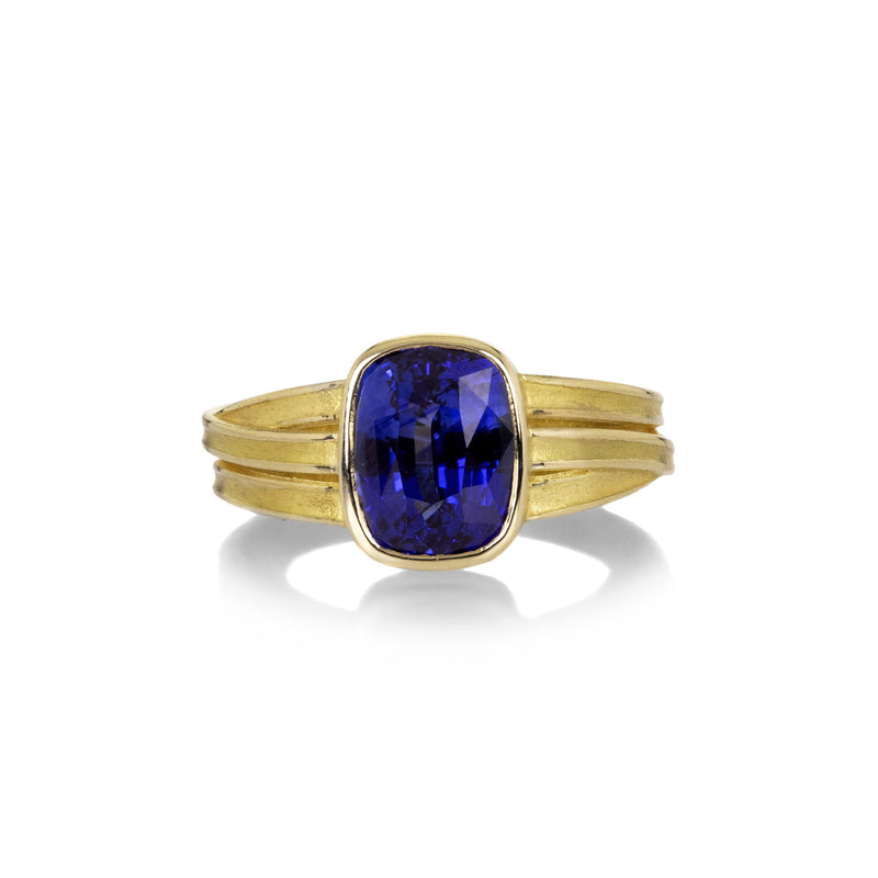 Barbara Heinrich Ceylon Sapphire Three Ribbon Ring | Quadrum Gallery