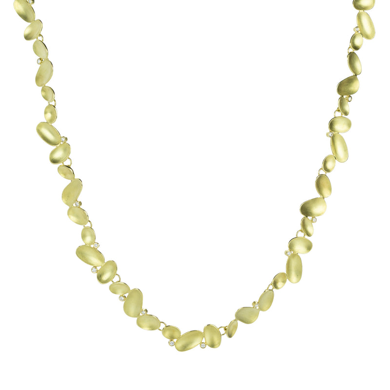 Barbara Heinrich Long Gold Shell Necklace with Diamonds | Quadrum Gallery