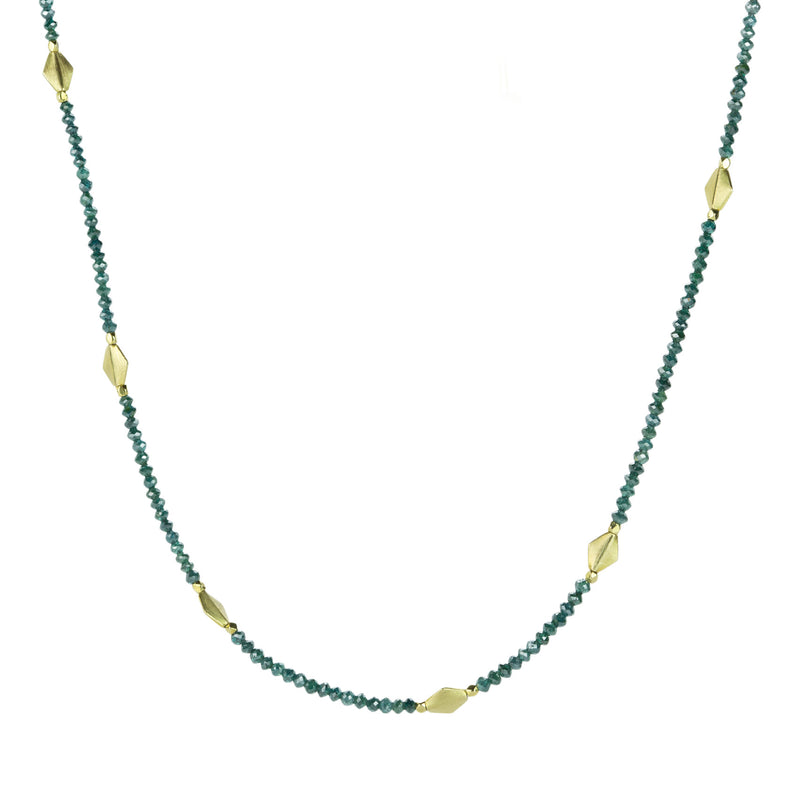 Barbara Heinrich Long Blue Diamond Beaded Necklace  | Quadrum Gallery