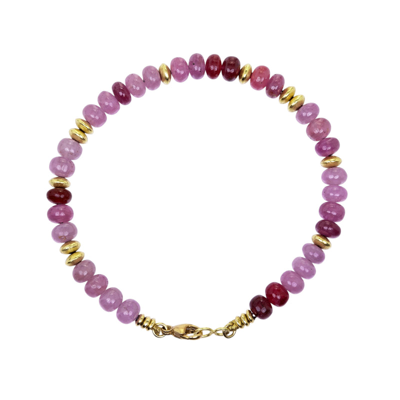 Barbara Heinrich Smooth Pink Sapphire Rondelles Bracelet | Quadrum Gallery