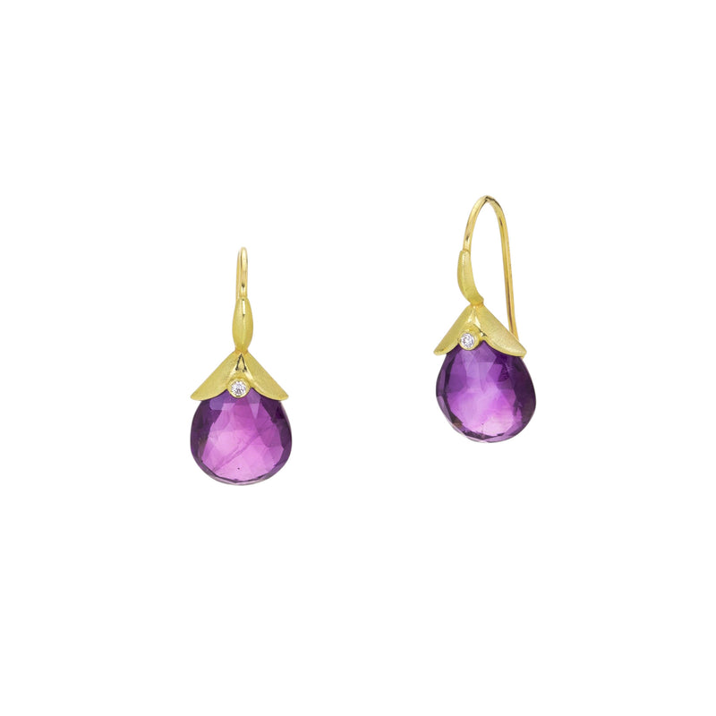Barbara Heinrich 18k Faceted Amethyst Drop Earrings | Quadrum Gallery