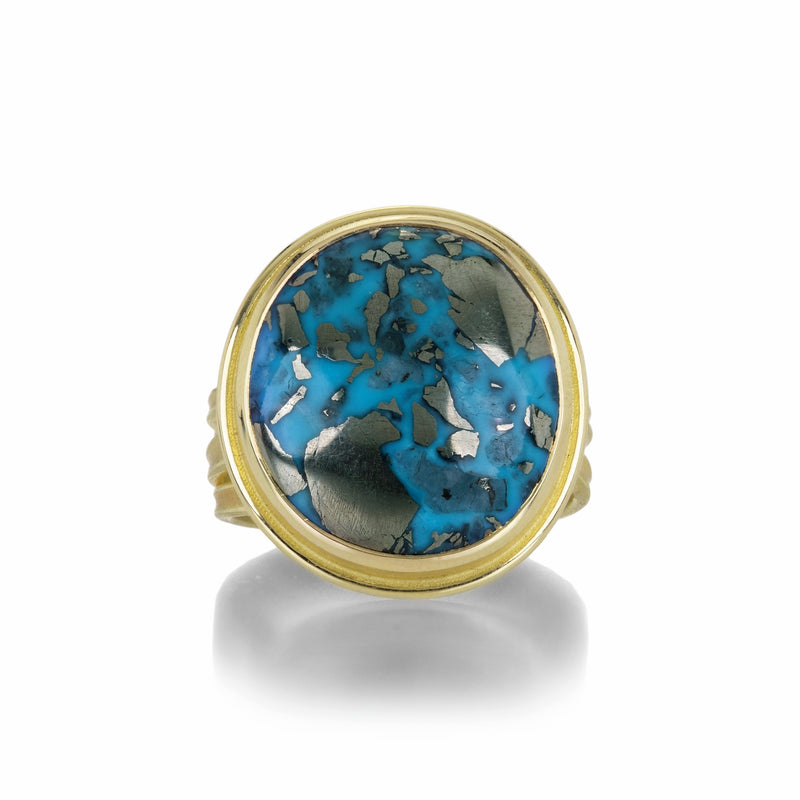 Barbara Heinrich Pyrite in Persian Turquoise Ring | Quadrum Gallery