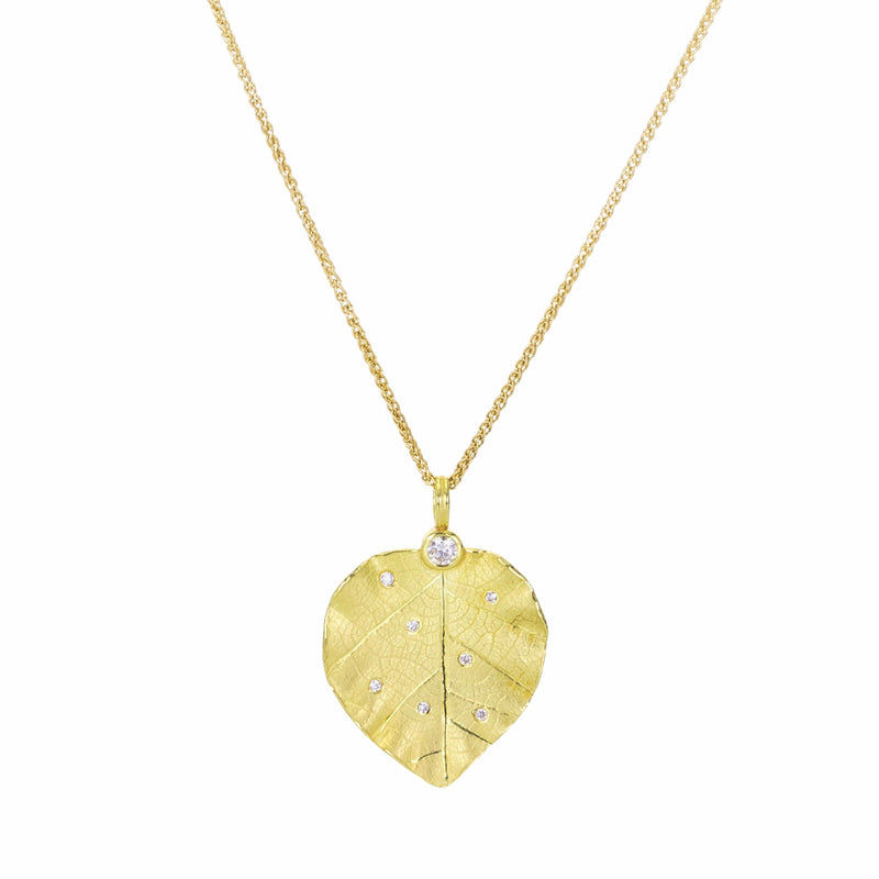 Barbara Heinrich 18k Violet Leaf Pendant Necklace | Quadrum Gallery