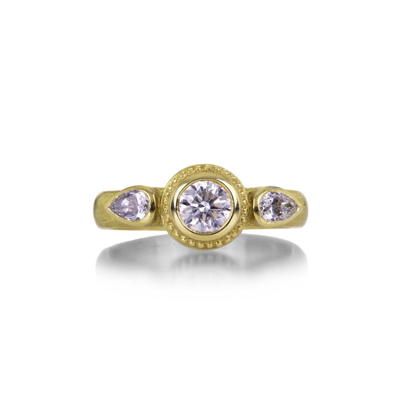 Barbara Heinrich 18k Round and Pear Shaped Diamond Ring | Quadrum Gallery