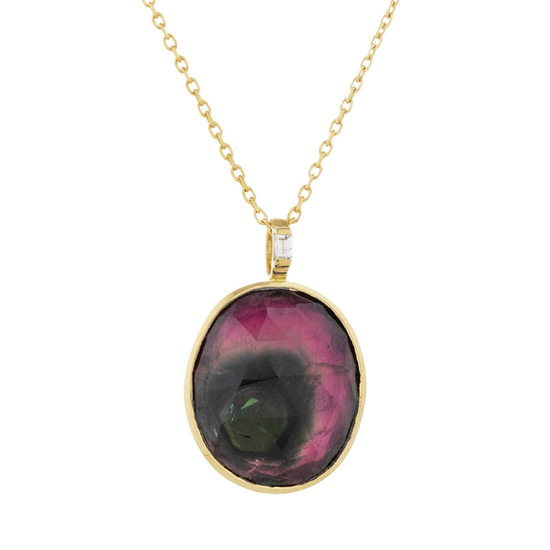 Celine Daoust Oval Tourmaline Pendant Necklace | Quadrum Gallery