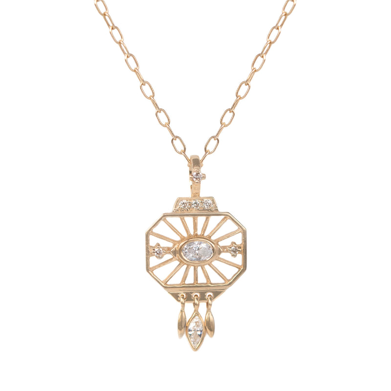 Celine Daoust Octagonal Diamond Sun Eye Pendant Necklace | Quadrum Gallery