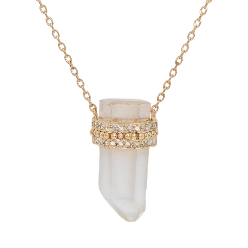 Celine Daoust Rough Pencil Quartz Pendant Necklace | Quadrum Gallery