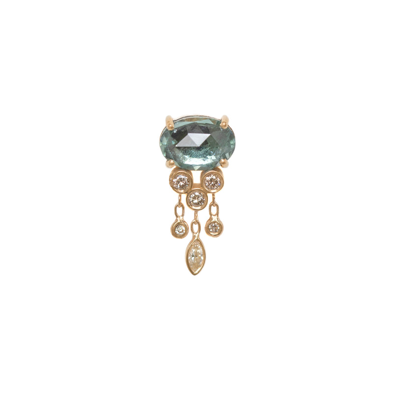 Celine Daoust Tourmaline and Diamond Jellyfish Earring (Single) | Quadrum Gallery
