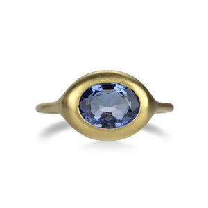 Diana Mitchell Oval Carved Blue Sapphire Ring | Quadrum Gallery