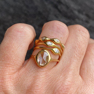 Diana Mitchell 18k Oval Rose Cut Diamond Ring | Quadrum Gallery