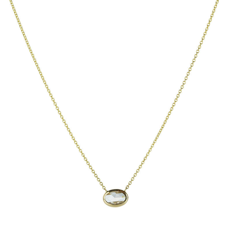 Diana Mitchell 18k Oval Rose Cut Champagne Diamond Necklace | Quadrum Gallery