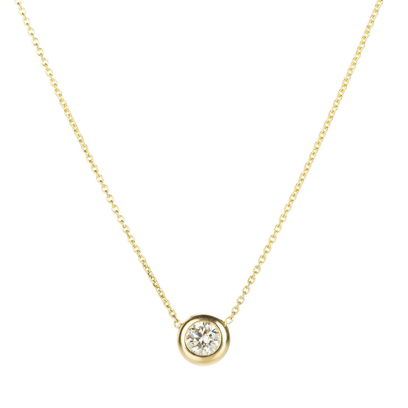 Diana Mitchell 18k Round Champagne Diamond Pendant Necklace | Quadrum Gallery