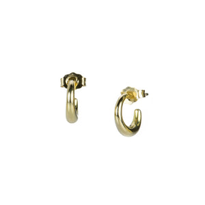 Diana Mitchell 18k Mini Crescent Huggies | Quadrum Gallery