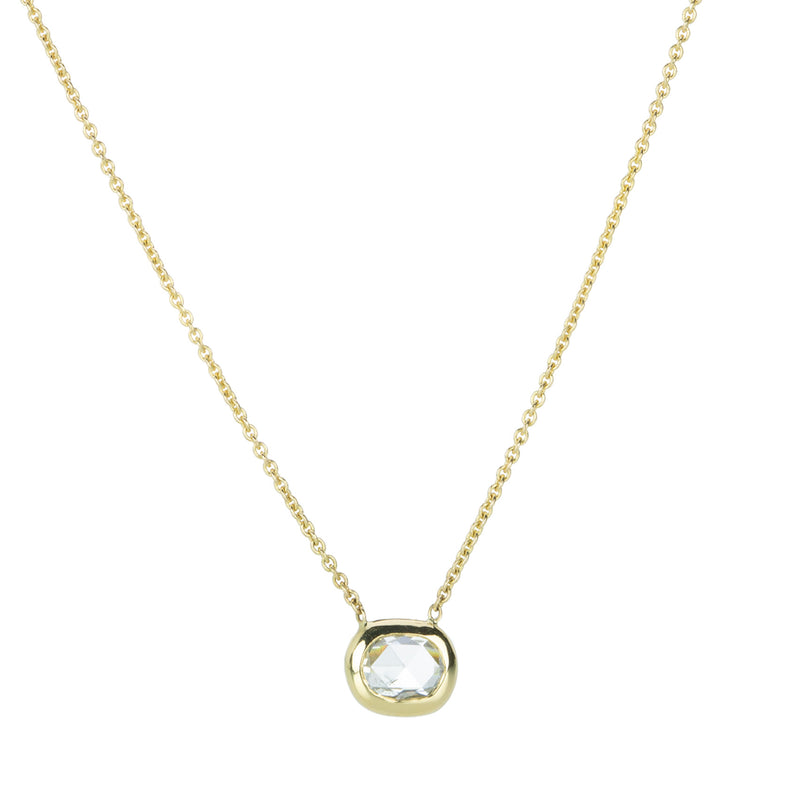 Diana Mitchell 18k Oval Rose Cut Diamond Pendant Necklace | Quadrum Gallery