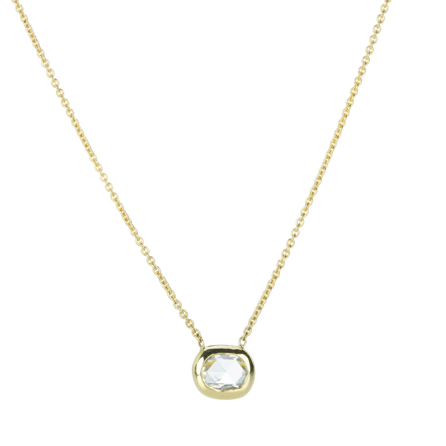 Diana Mitchell 18k Oval Rose Cut Diamond Pendant Necklace | Quadrum Gallery