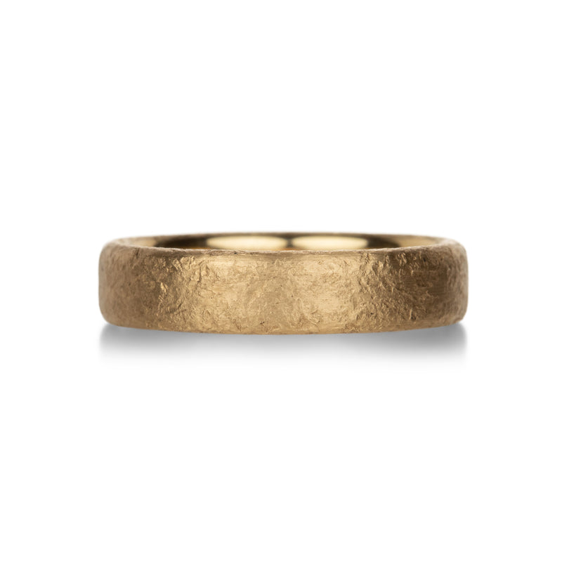 Edward Burrowes 5mm 18k Rose Gold Textured Band | Quadrum Gallery