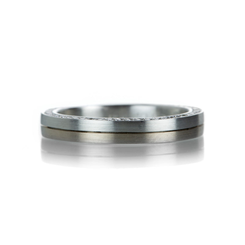 Edward Burrowes 3mm Platinum Diamond Edge Band | Quadrum Gallery