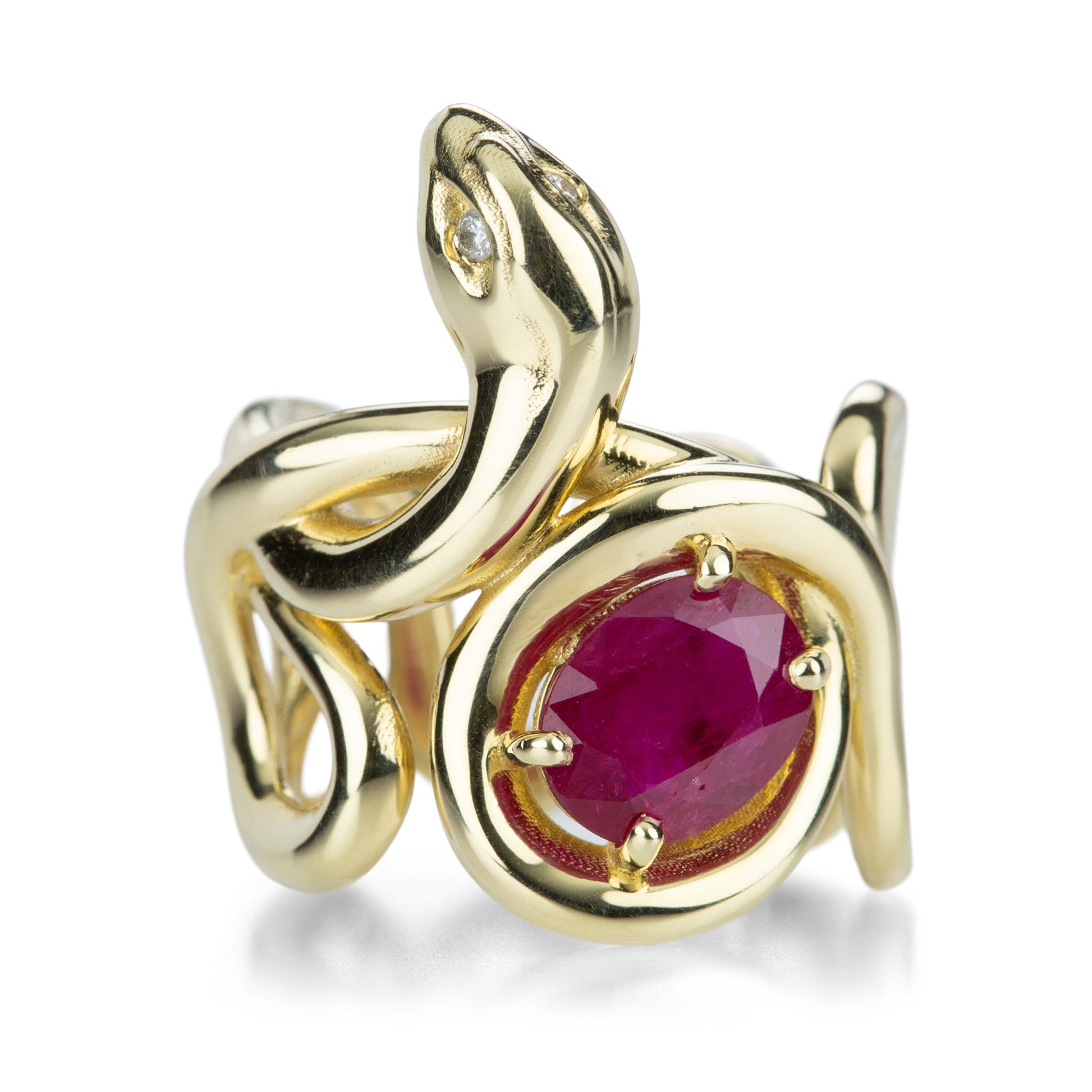 Ruby Snake Ring Elisabeth Bell Natural Ruby Snake Ring | Quadrum Gallery