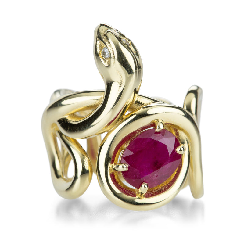 Elisabeth Bell Natural Ruby Snake Ring | Quadrum Gallery