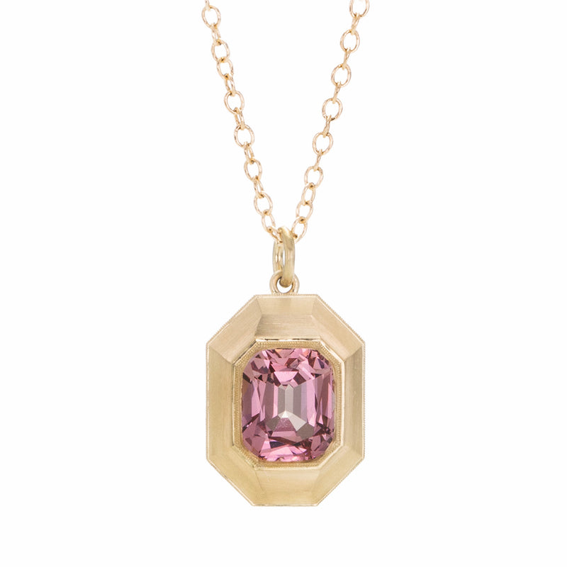 Erika Winters Peach Garnet Hana Pendant Necklace | Quadrum Gallery