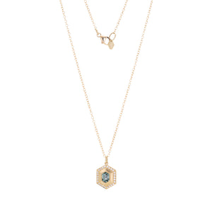 Erika Winters Montana Sapphire Hexagon Pendant Necklace | Quadrum Gallery