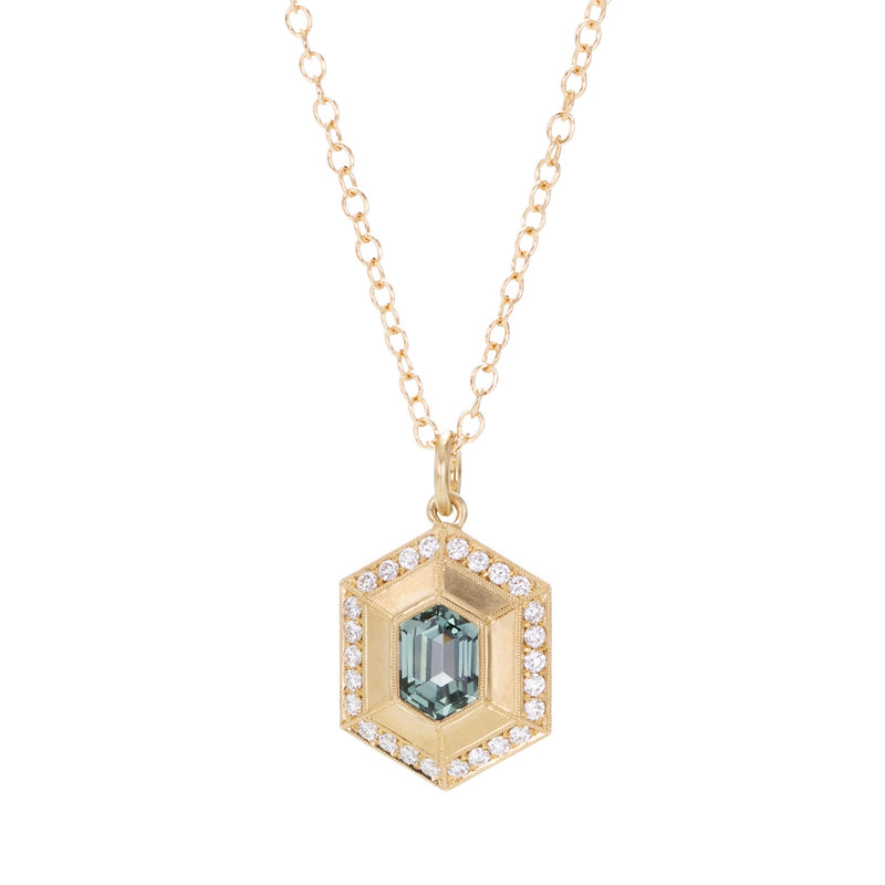 Erika Winters Montana Sapphire Hexagon Pendant Necklace | Quadrum Gallery