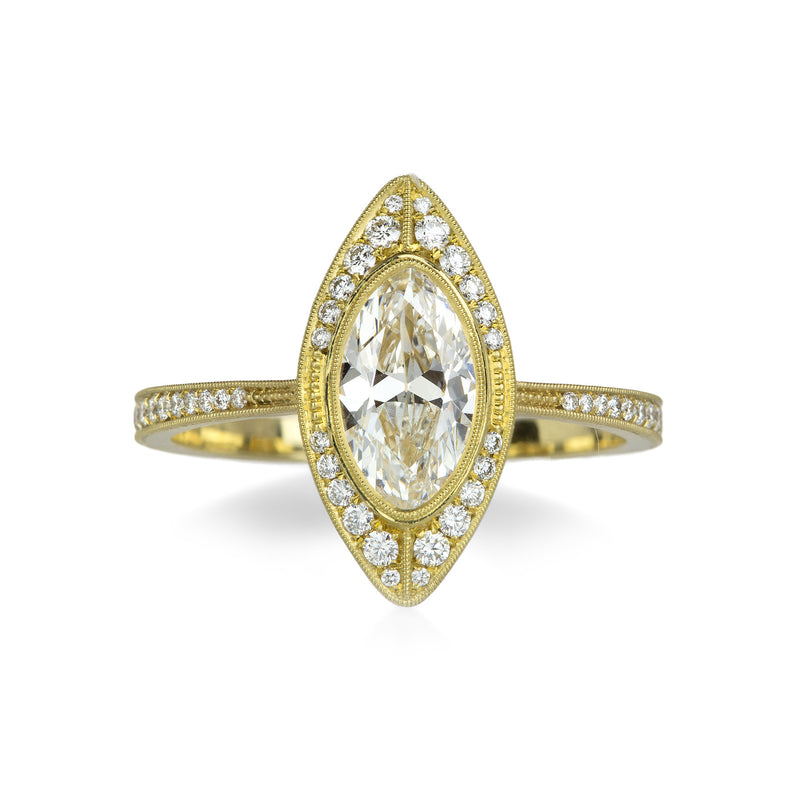 Erika Winters Virginia Halo Marquise Diamond Ring | Quadrum Gallery