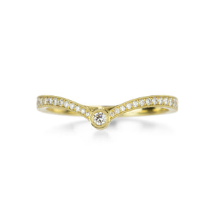 Erika Winters Twyla Contour Band with Round Diamond | Quadrum Gallery