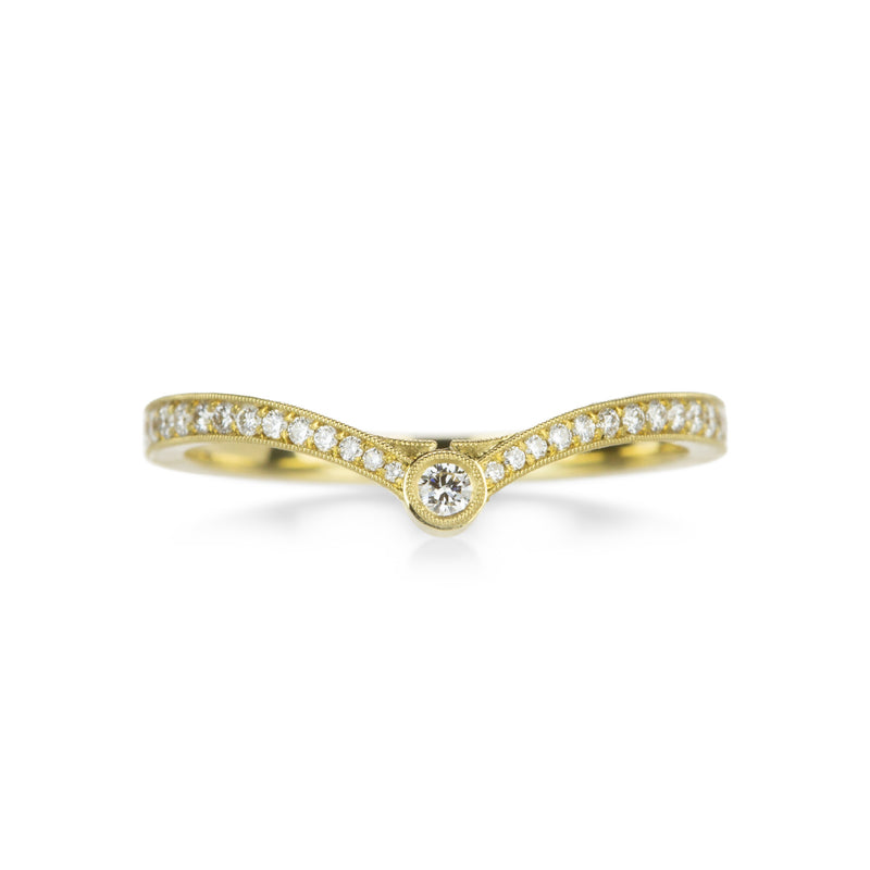 Erika Winters Twyla Contour Band with Round Diamond | Quadrum Gallery