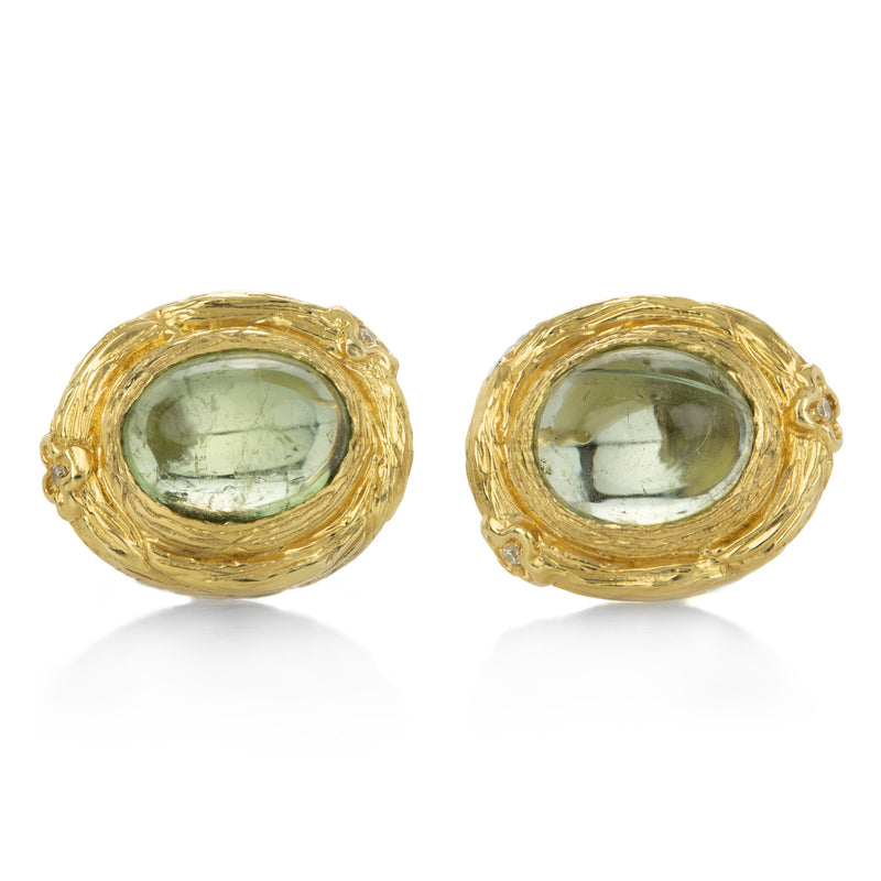 Fannie Thomas Green Tourmaline Nest Studs | Quadrum Gallery