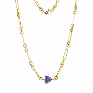 Fannie Thomas Lantana Chain with Trillion Cut Tanzanite | Quadrum Gallery