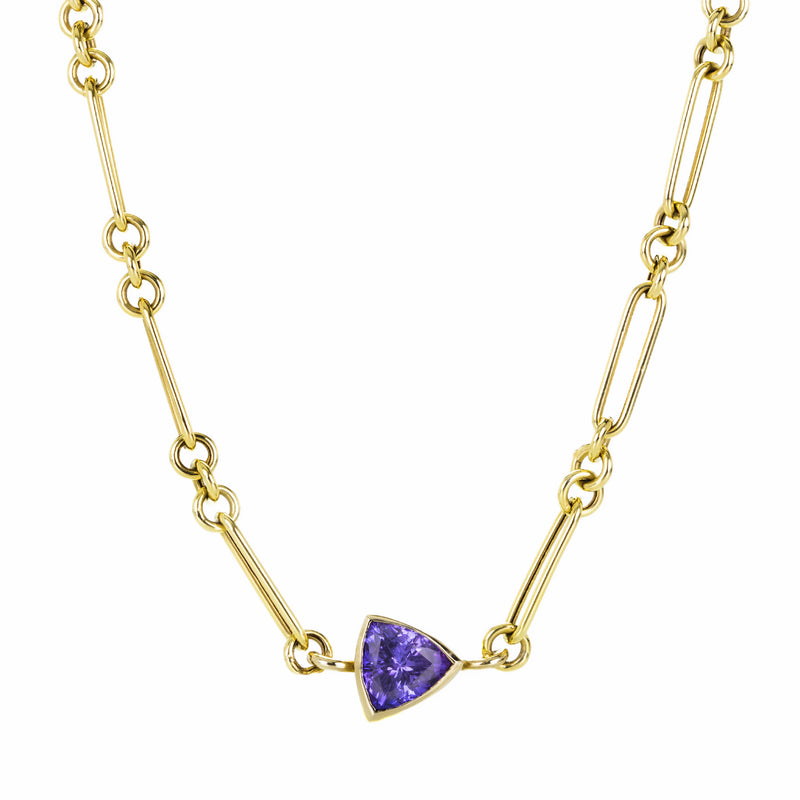 Fannie Thomas Lantana Chain with Trillion Cut Tanzanite | Quadrum Gallery