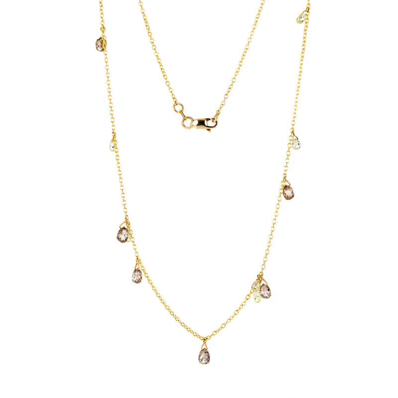 Fannie Thomas 18k Fairy Wing Necklace with Champagne Diamonds | Quadrum Gallery
